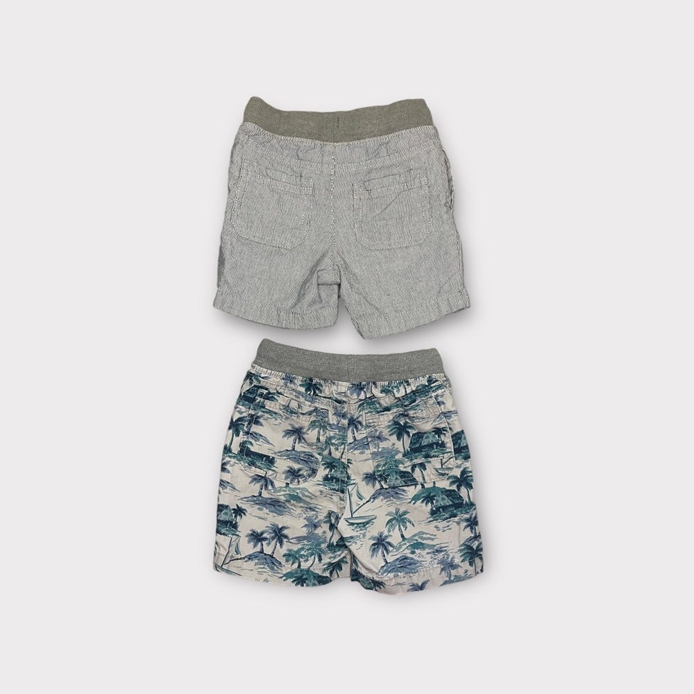 Cat & Jack Pinstripe and Tropical Blue Short Bundle - Picture 4 of 4
